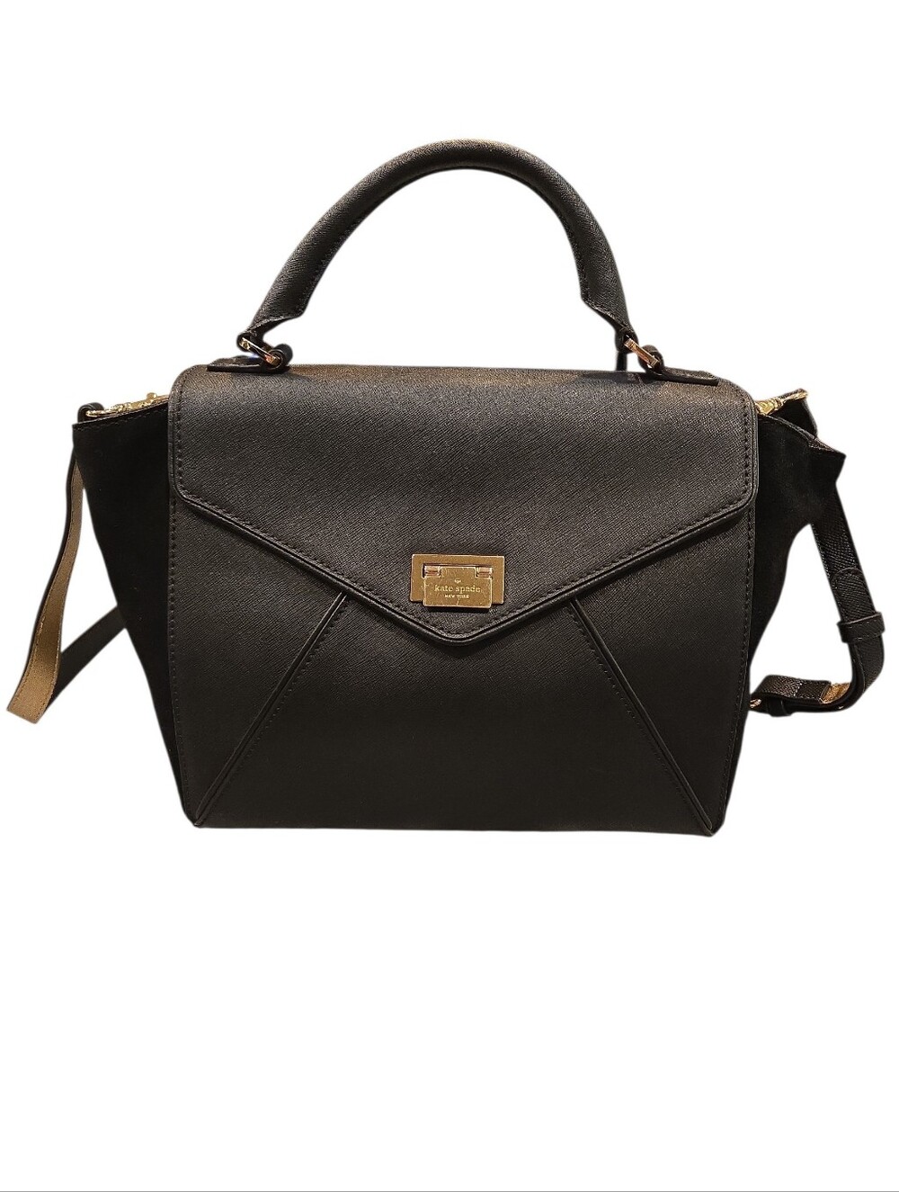 KATE SPADE NY WESLEY PLACE SEUDE LAUREL HANDBAG. SHOULDER/CROSSBODY. LARGE.